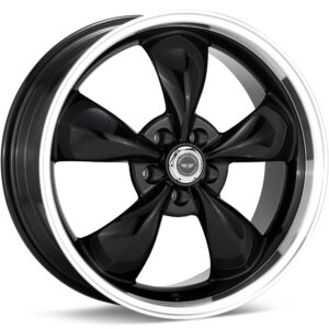 American Racing Authentic Hot Rod AR105 Torq-Thrust M Black w/Mach Lip Wheels 17 In 17x8 0 AR105M7861B