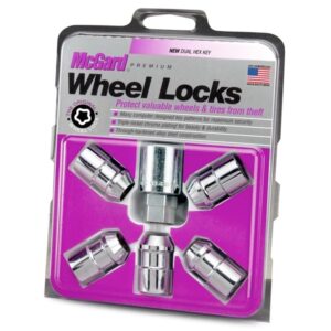 24538 Chrome Cone Seat Wheel Lock Set 1/2"-20 24538