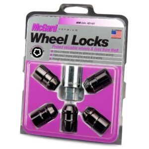24548 Chrome/Black Cone Seat Wheel Lock Set 1/2"-20 24548
