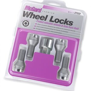 27222 Chrome Bolt Style Cone Seat Wheel Lock Set M14x1.5 27222