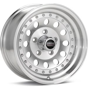American Racing AR62 Outlaw II Silver Machined w/Clearcoat Wheels 15 In 15x7 -6 AR625765