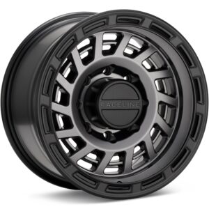 Raceline Halo 8-Lug Gunmetal w/Black Ring Wheels 17 In 17x9 -12 957GB-79080-12