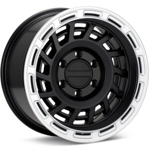 Raceline Halo Satin Black w/Silver Ring Wheels 17 In 17x8.5 00 957BS-78550-00
