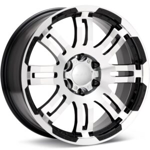 Vision Wheel Warrior Machined w/Gloss Black Accent Wheels 20 In 20x9 +30 375-2983GBMF30