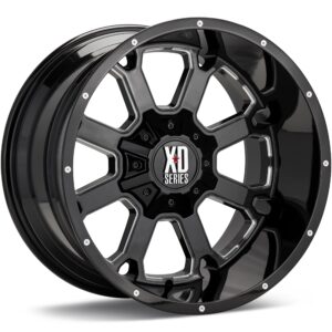 XD Wheels XD825 Buck 25 Black w/Milled Accent Wheels 20 In 20x9 0 XD82529067300